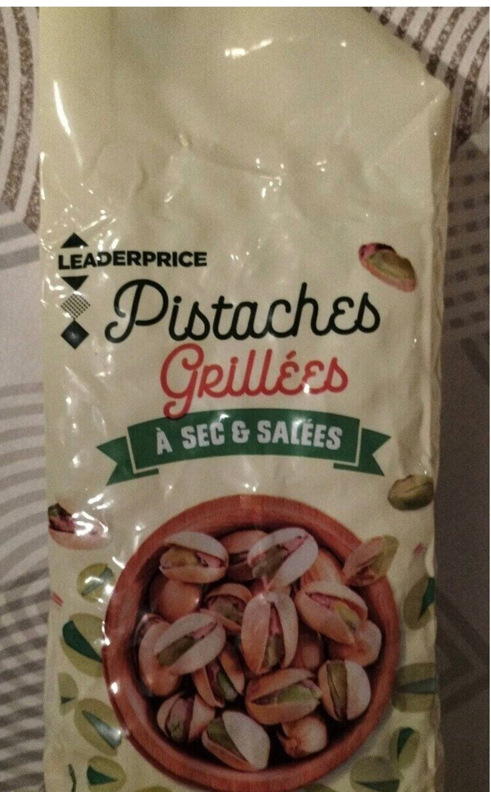 Pistaches Grillées À Sec & Salées – Leader Price (350g) DLC: Déc25