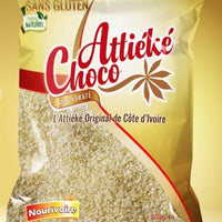 Attiéké Choco Déshydraté l’Attiéké Original de Côte d’Ivoire Sans Gluten 100% Naturel DLC: AVR2025