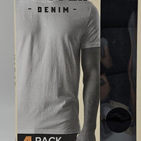 4 Pack COPPER DENIM Men's M Black Crew Neck Cotton Short Sleeve T Shirts
