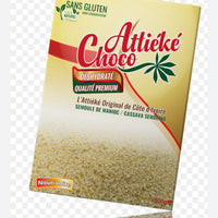 Attiéké Choco Déshydraté l’Attiéké Original de Côte d’Ivoire Sans Gluten 100% Naturel (500g) DLC: Oct2026
