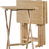 Peakform 5pc TV Tray Set Wood Natural LPFT069992
