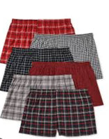 
              George Men's Moisture-Wicking Stretch Woven Boxers, 6-Pack, Sizes L
            