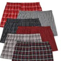 George Men's Moisture-Wicking Stretch Woven Boxers, 6-Pack, Sizes L