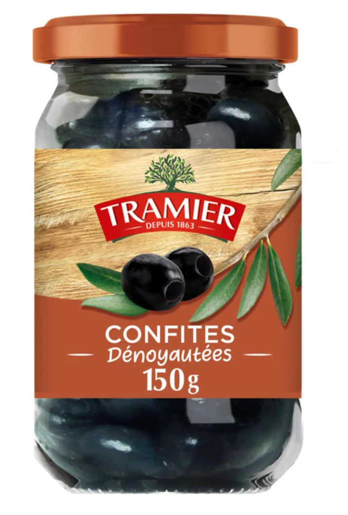 Olives noires confites dénoyautées TRAMIER
(150 g) DLC: Janv26