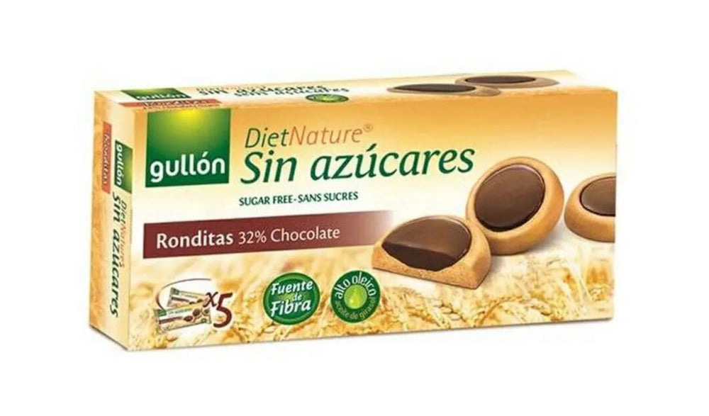 Gullon Ronditas Zero Biscuits 32% Chocolate (186g) 12/04/26