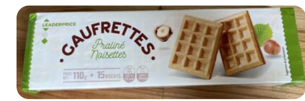 Gaufrettes praline noisettes (110g) DLC: Nov25