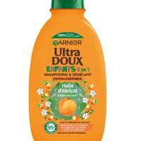 Shampoing Démêlant Hypoallergénique Tous types de cheveux Abricot et Fleur de coton Ultra doux GARNIER (600mL)
