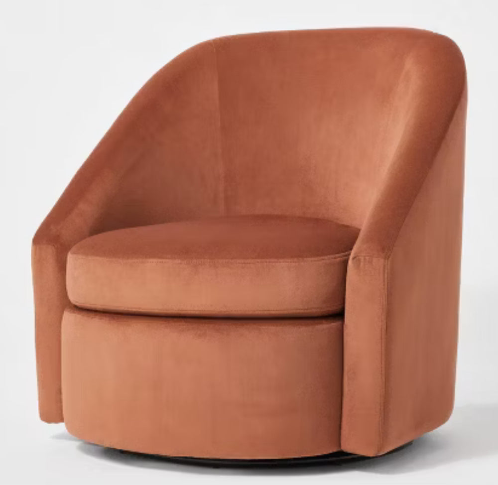 Slope Arm Swivel Chair Velvet - Threshold™ designed with Studio McGee