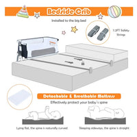 Costway Baby Bassinet Bedside Sleeper w/Storage Basket & Wheel for Newborn Navy