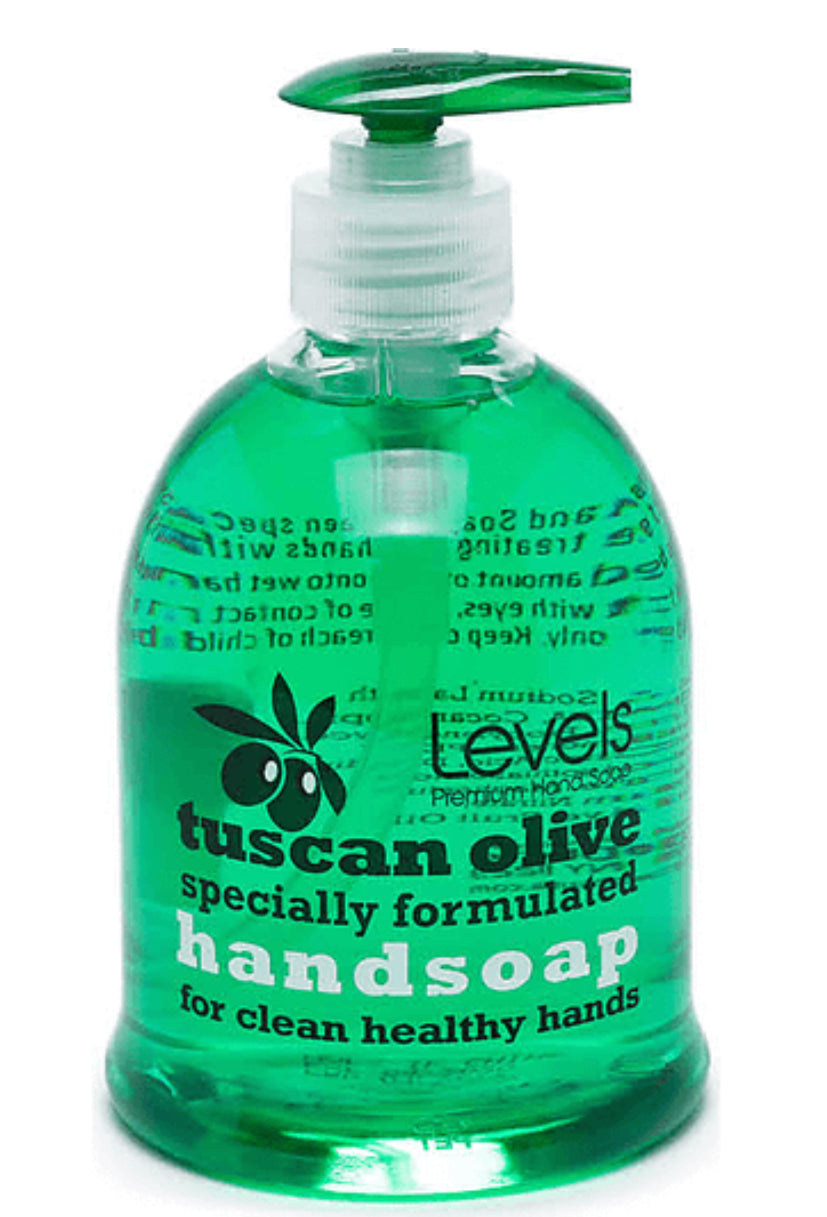levels Tuscan Olive hand soap 16.9 Oz pump top bottle 500 ml