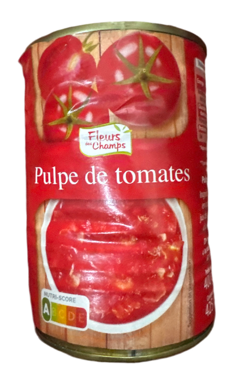 Pulpe de tomates 400 g) DLC: Juin28