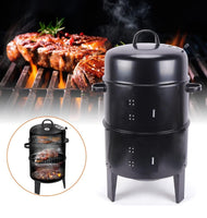
              BBQ Grill Barrel 3 in 1, Smoker Grill Smoker Charcoal Grill, Ø40 x 84 cm, Multifunctional Grill, Adjustable Air Nozzle and Thermometer for Smoking, Smoking, Grilling and Outdoor Cooking
            