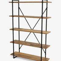 Dark Bronx Wide 5 Tier Wall Shelves