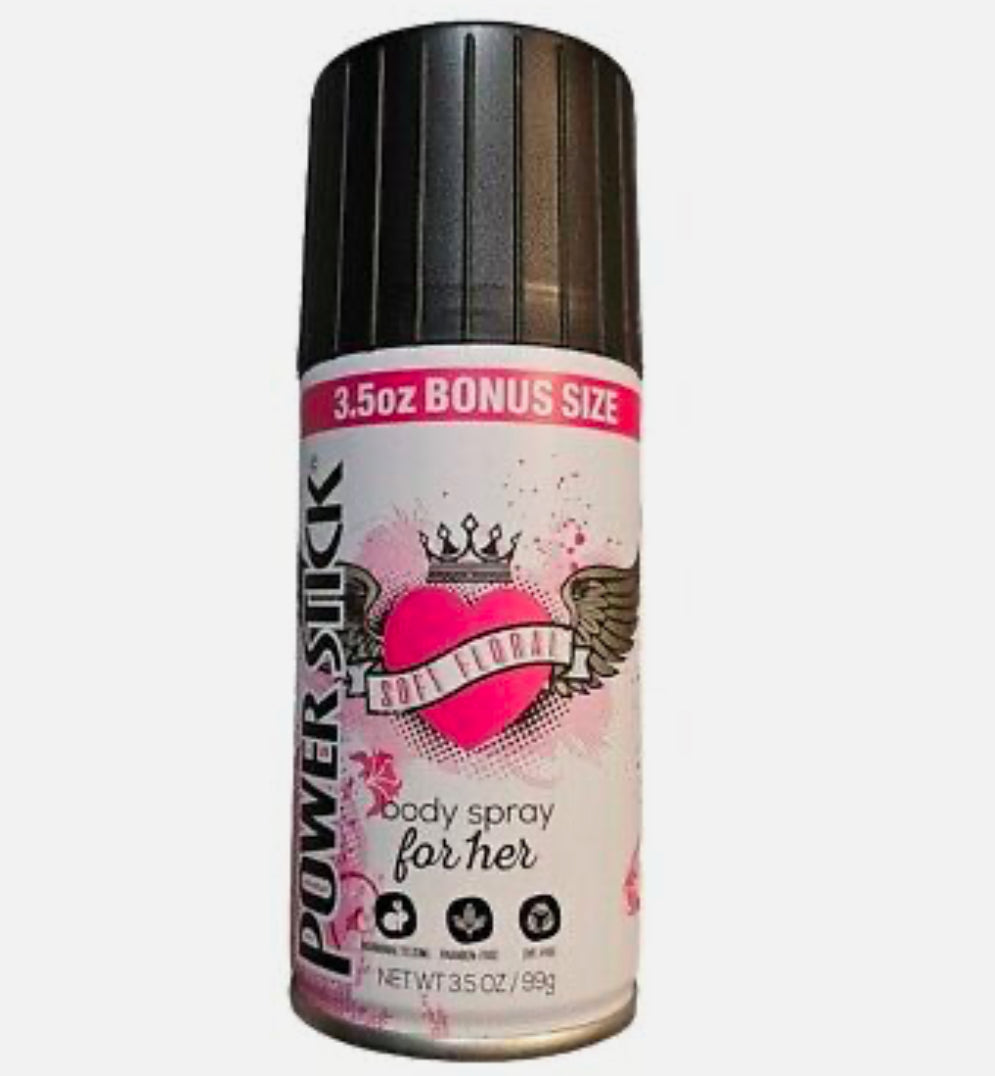 Power Stick Soft Floral Body Spray For Her 3.5 oz