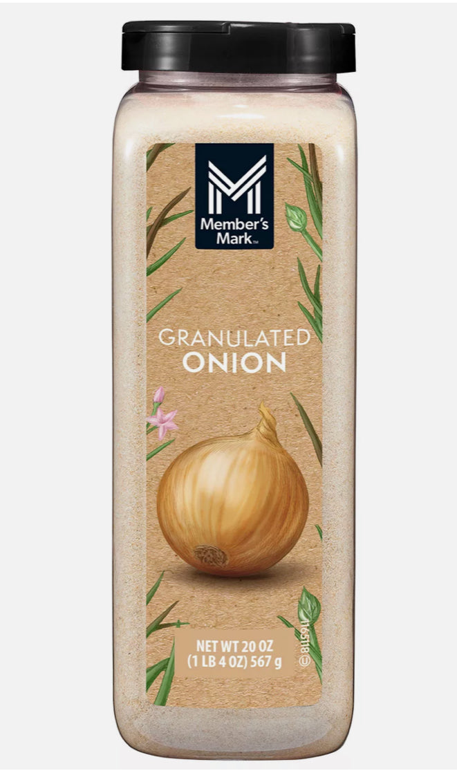 Member’s Mark Granulated Onion, 20 Ounce - Bold Flavor & Convenient Seasoning 567g