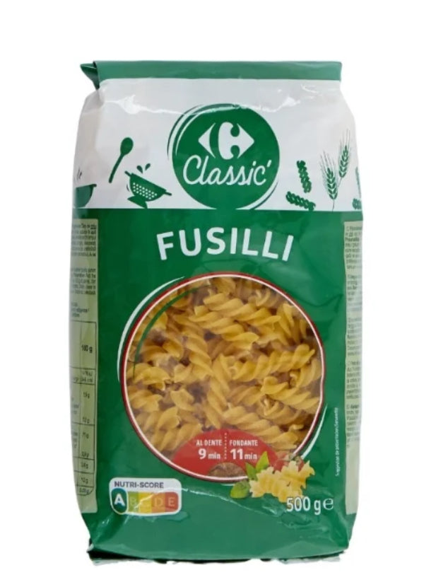 Pâtes Fusilli CARREFOUR CLASSIC' 500g DLC: Déc25