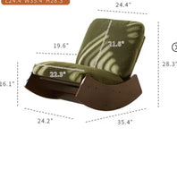 
              Comfortable Glider Rocking Chair, Upholstery Glider Chair, Solid Wood Frame Multiple Settings Accent Reading Chair, Green UPC 6955660212307
            