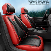 
              SLARY Martha Red Angel Wing Car Seat Covers with Waterproof Nappa Leather for Cars, SUVs, Pick-up Trucks, Universal, Comfortable and Breathable, Full Set, Martha Red
            