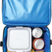 PackIt Freezable Essential Cooler, Black, Built with ECOFREEZE Technology, Fully Freezable, Collapsible, Reusable, with Removable Crossbody Strap, Top Clip Handle, Designed for Fresh Office