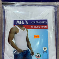 Men’s Athletic Shirts blanc 100% Cotton Rodex Taille M
