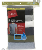 
              Hanes Men's Value Pack Assorted Crew T-Shirt Undershirts, 6 Pack
            