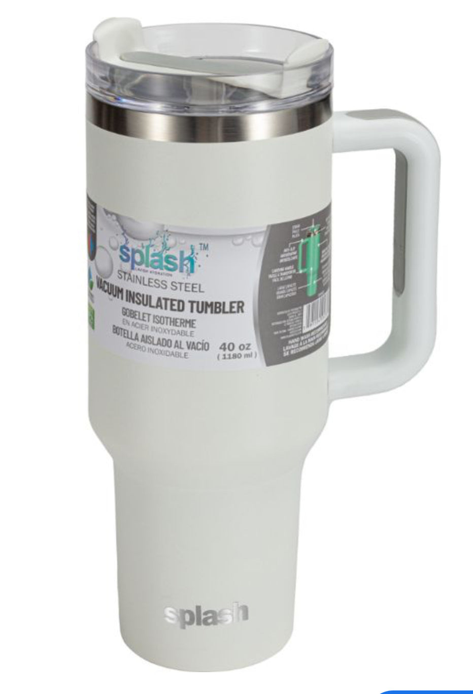 Splash Double Wall Insulated Stainless Steel Bottle Mug (40 oz)