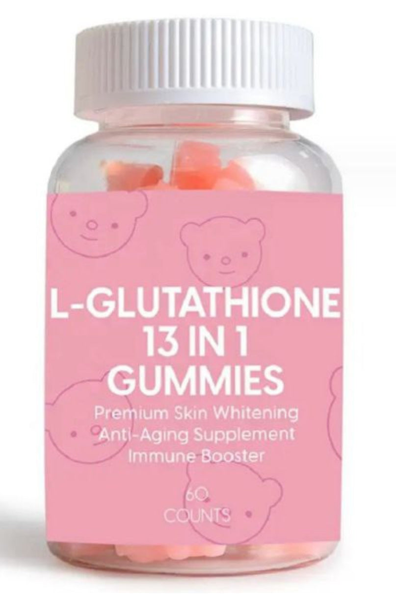 L-glutathion Collagène 13 en 1 Gummies blanchissant la peau 60 Counts DLC: Janv26
