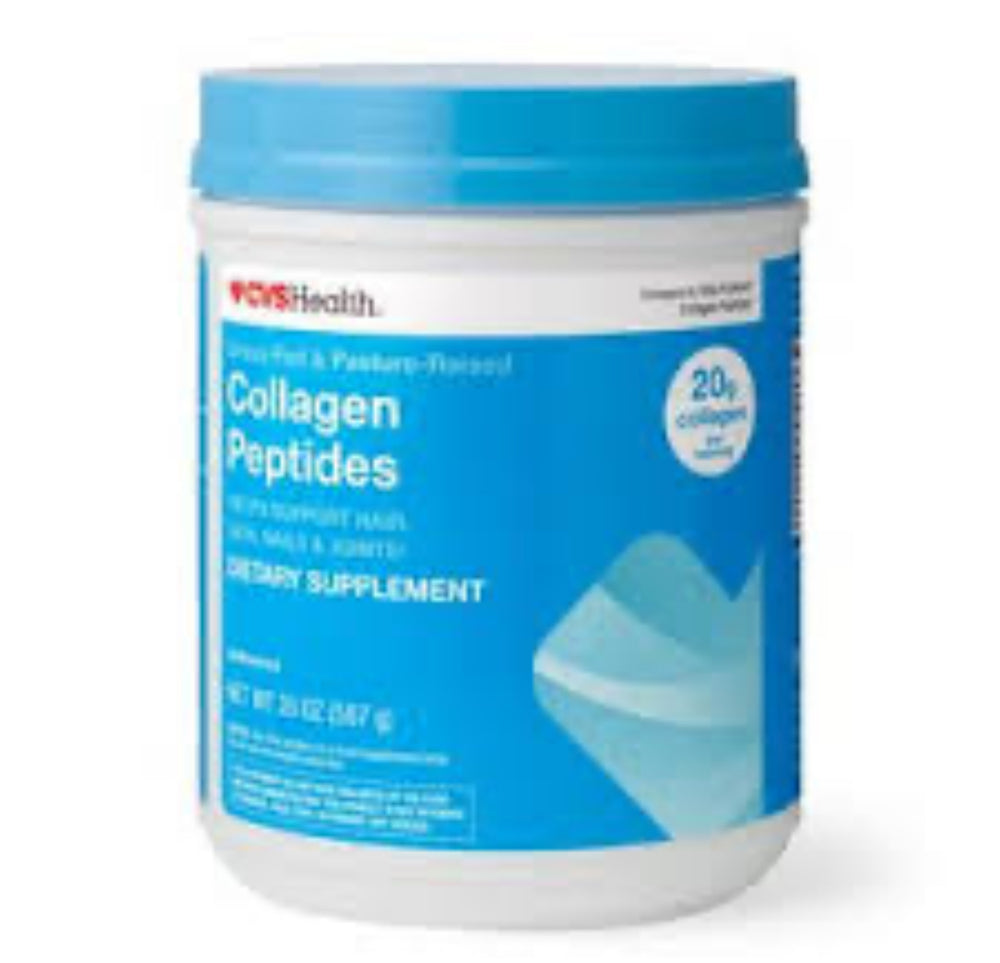 Bột Collagen CVS Health Collagen Peptides Unflavored (567g) DLC: Juillet29