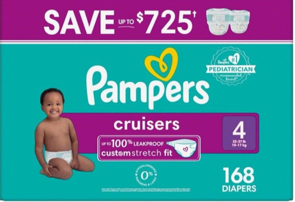 Pampers Cruisers Diapers - Size 4 ( 12+) 84 Count