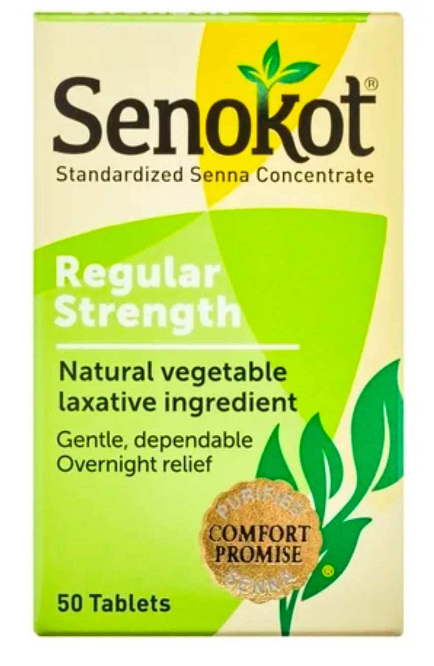 Senokot® Regular Strength Senna Stool Softener Laxative Tablets, 50 Ct DLC: Mars26