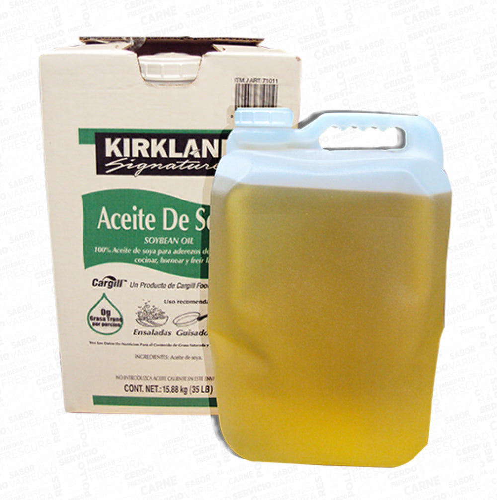 Kirkland Signature 100% Soybean Oil for Salads, Frying, Baking - 35 lbs (17.2 L) DLC: 15Fev26
