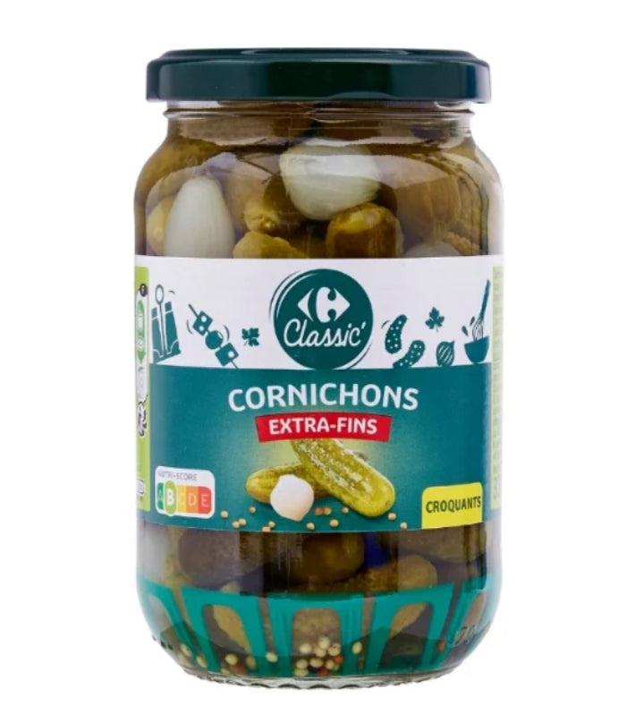 Cornichons extra-fins croquants CARREFOUR CLASSIC' (185g) DLC: Avril26