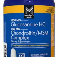 Member's Mark Glucosamine HCl and Chondroitin/ MSM Complex Tablets, (220 ct) DLC: Janv28