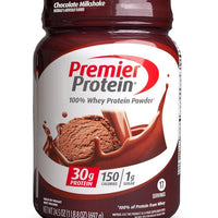 Premier Protein Powder, Chocolate Milkshake, 30g Protein, 1g Sugar, 100% Whey Protein, Keto Friendly, No Soy Ingredients, Gluten Free, 17 Servings, 24.5 Ounce (697g) DLC: Fév27