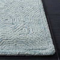 SAFAVIEH Area Rug 8x10 - Ikat Collection - Large - Aqua, Handmade Wool, Ideal for Living Room, Bedroom, Office, Dining Space
