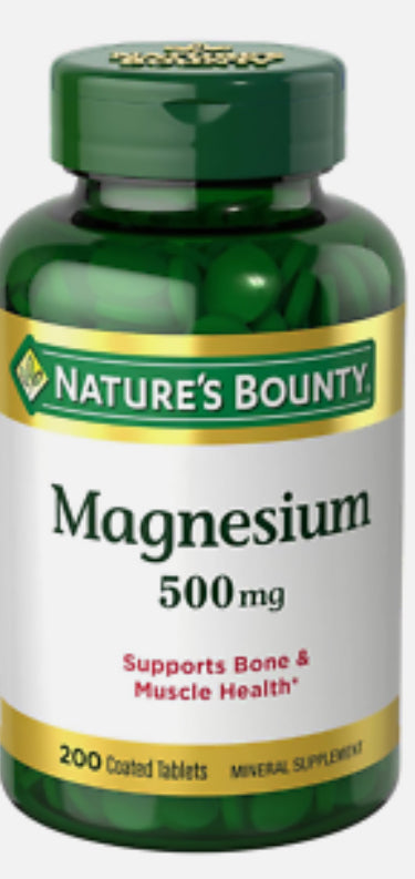 Nature's Bounty Magnesium 500 mg Mineral Supplement - (200 Tablet) DLC: JUL27