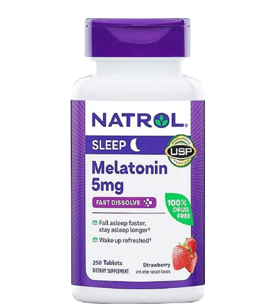 Natrol® Melatonin 5 mg, Fast Dissolve (250 Tablets) DLC: Août25 Congo