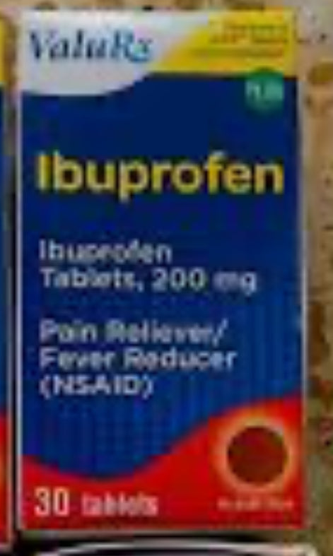 Valurx ibuprofen 200 mg pain reliever (30 tablets) DLC: Avril27