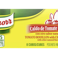 Knorr Tomato Chicken Flavor Bouillon Cubes, 3,1 oz, 8 ct,(264g) DLC: Dec25
