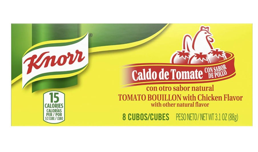 Knorr Tomato Chicken Flavor Bouillon Cubes, 3,1 oz, 8 ct,(264g) DLC: Dec25
