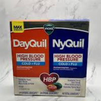 Vicks Dayquil & Nyquil High Blood Pressure - Cold & Flu - 48 Liquicaps/ DLC: Avril25