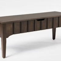 Palma Wood Base Storage Ottoman Dark Brown - Threshold designed with Studio McGee LPEU844617