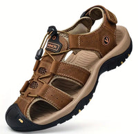 
              Sandales Homme Cuir Marche Randonnée Fermées Été Extérieur Chaussures de Sport
            