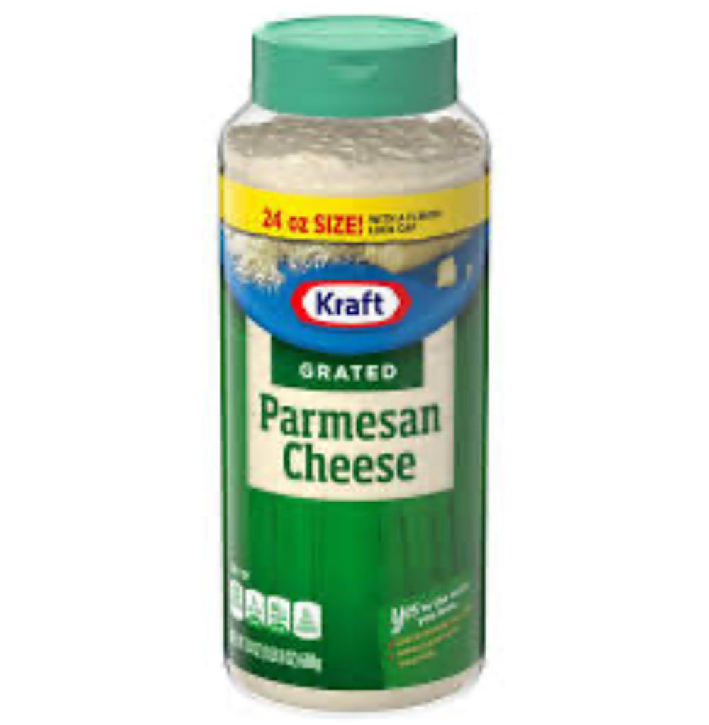 Kraft 100 % fromage de parmesan râpé Shaker (680g) DLC: 28Déc25