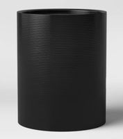 
              Manila Cylinder Drum Accent Table Black - Threshold: Modern Metal No Assembly Required LPFN977726
            