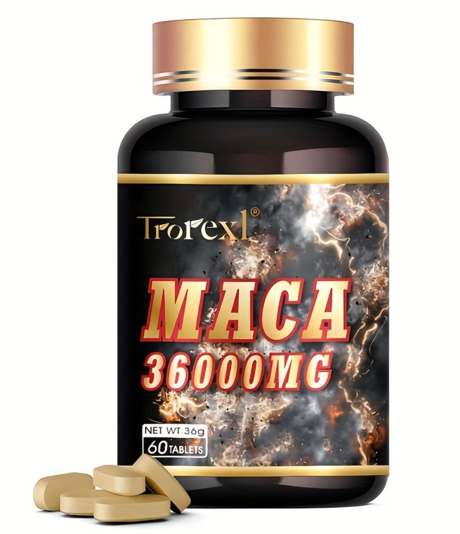 Maca orgánica -60 tabletas Raíz de masaca peruana gelatinizada 100% 36000 mg DLC: Avril27