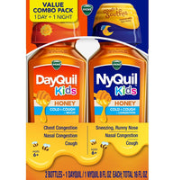 
              Vicks Kids DayQuil & NyQuil Honey Cold & Cough Medicine Liquid - 16 fl oz (473 mL) DLC: Juin25
            