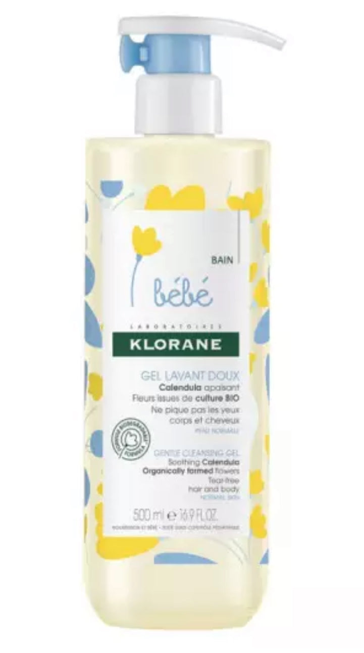 Klorane Bébé Gel lavant doux corps et cheveux - 500ml