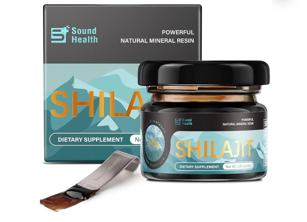 SoundHealth Pure Himalayan Shilajit Resin | High Potency & Gold Grade for Men & Women (30 g) DLC: 15 Sept27