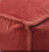 
              Costa Velvet Pouf Blush - Threshold™: Modern Square Upholstered Footstool, No Assembly Required
            